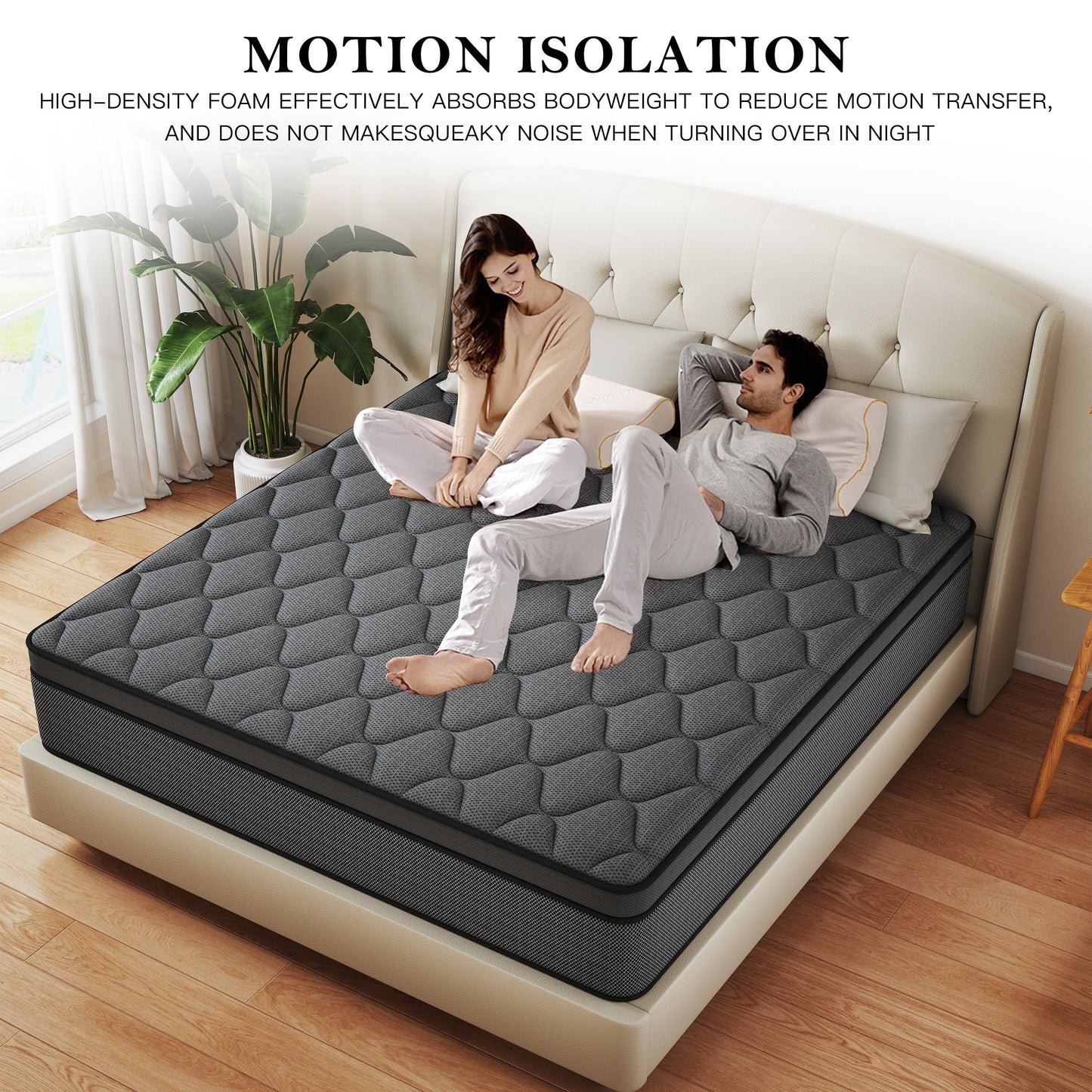 12 materassi ibridi in memory foam di medie dimensioni in una scatola