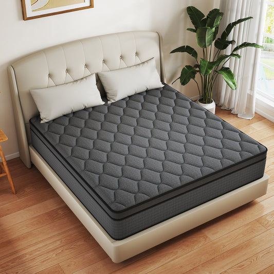 12 materassi ibridi in memory foam di medie dimensioni in una scatola