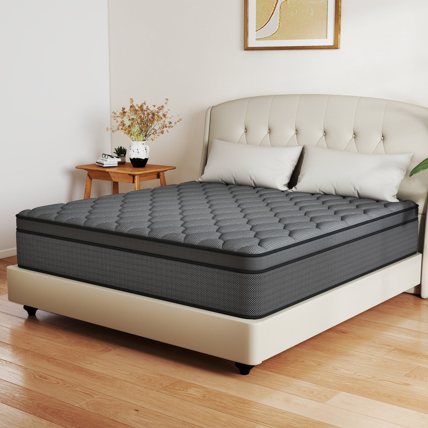 12 materassi ibridi in memory foam di medie dimensioni in una scatola