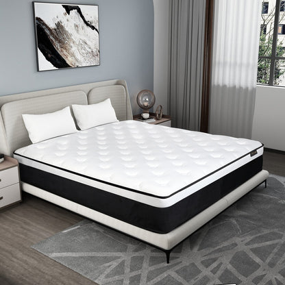 12 materassi ibridi in memory foam di medie dimensioni in una scatola