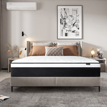 12 materassi ibridi in memory foam di medie dimensioni in una scatola