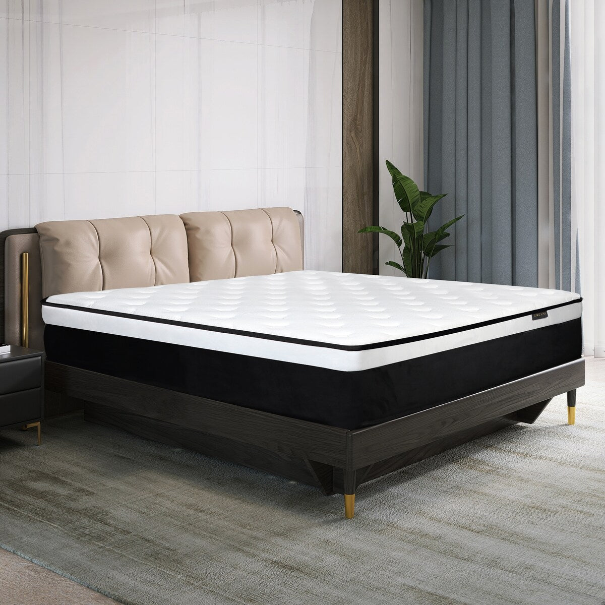 12 materassi ibridi in memory foam di medie dimensioni in una scatola