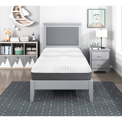 Materasso ibrido in memory foam con 12 molle insacchettate in morbida schiuma, materasso in memory foam con infusione di gel al tè verde in una scatola