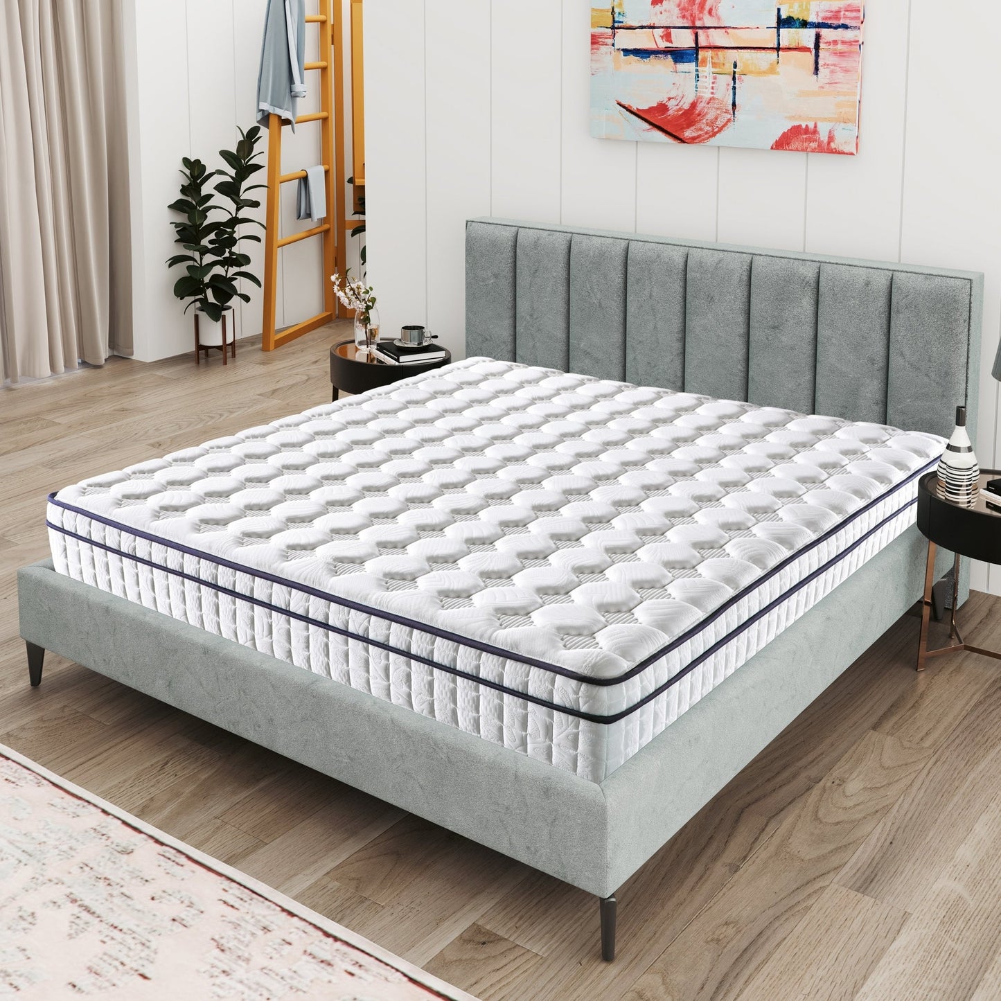 Assemblato negli Stati Uniti - Materasso ibrido Diamond 12 con molle insacchettate e memory foam Cool Gel