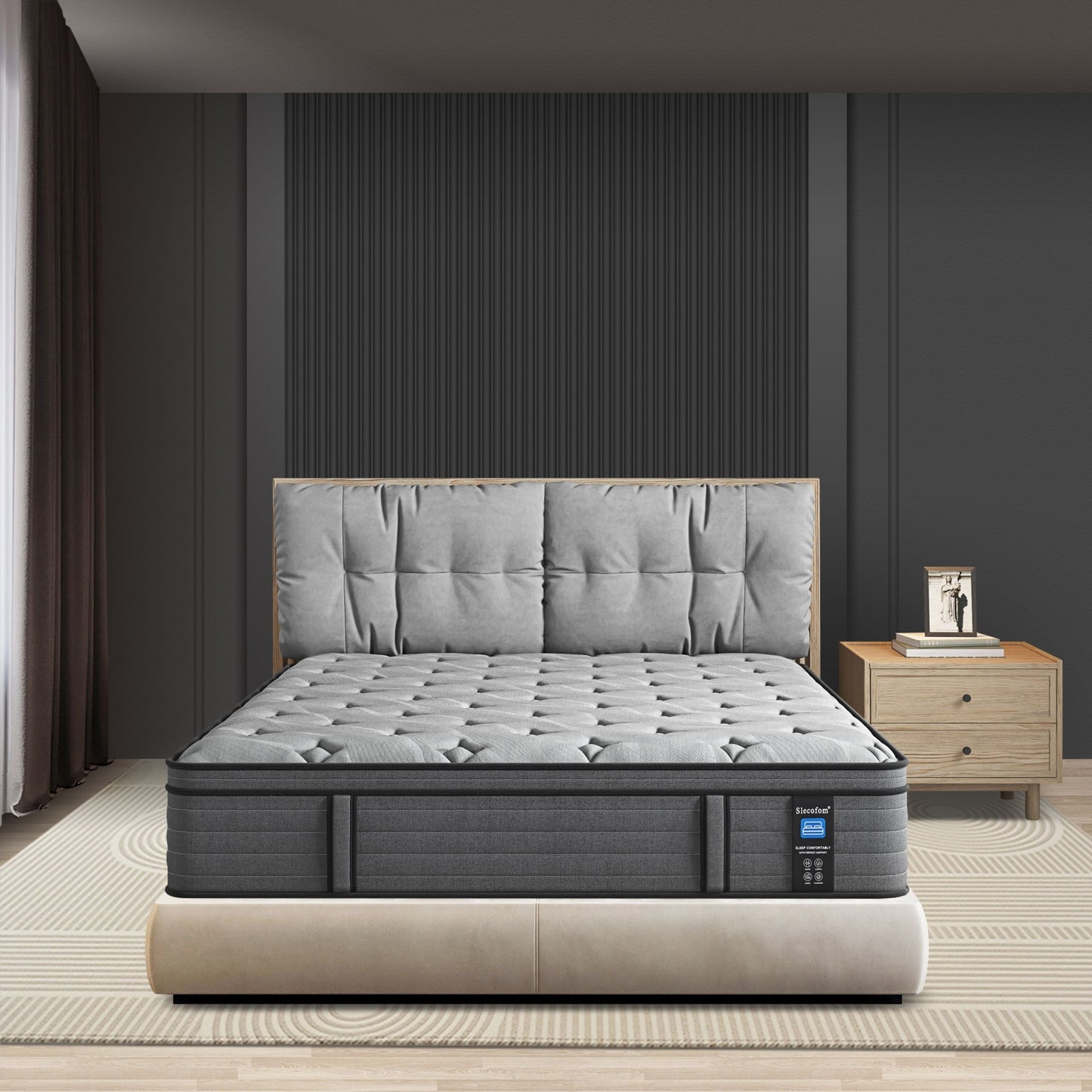 Materasso ibrido in memory foam medio da 12'' in una scatola, per supporto dei bordi e isolamento del movimento