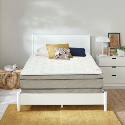 Materasso a molle insacchettate in schiuma morbida da 13 pollici con memory foam e gel Eurotop, e materasso a molle insacchettate in legno da 8 pollici