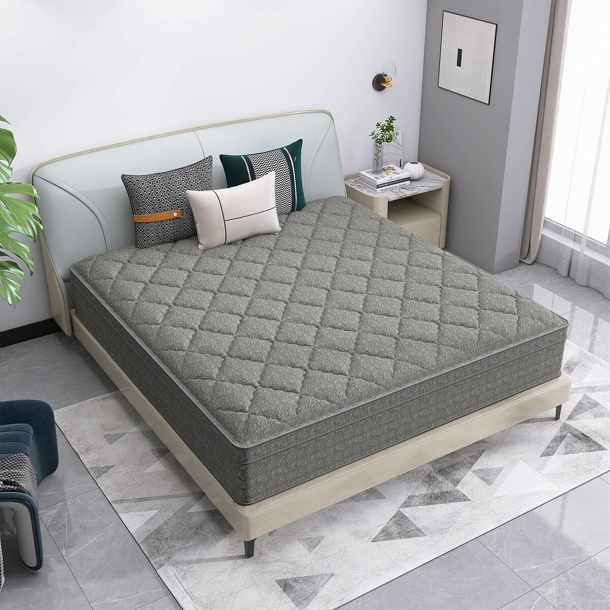 Materasso ibrido da 14 pollici in una scatola con memory foam in gel