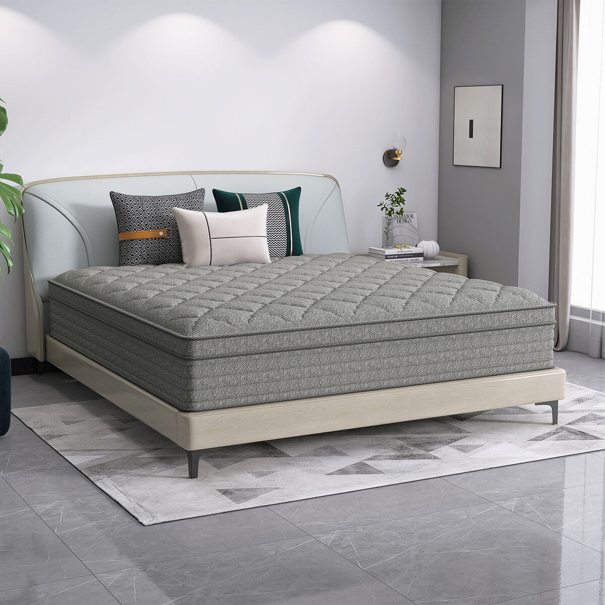 Materasso ibrido da 14 pollici in una scatola con memory foam in gel