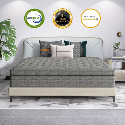 Materasso ibrido da 14 pollici in una scatola con memory foam in gel
