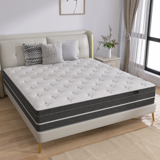 Materasso da 14 pollici in memory foam infuso di gel con molle insacchettate ibride