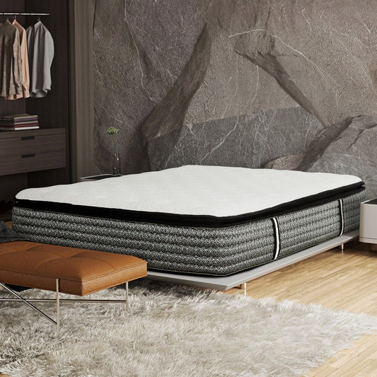 Materasso ibrido a molle insacchettate da 14 pollici, materasso in memory foam Euro Top Gel