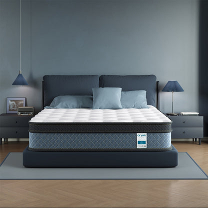 Materasso in memory foam gel semirigido da 14 pollici con materasso ibrido a molle insacchettate