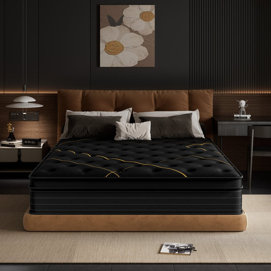 Materasso ibrido in memory foam con molle insacchettate e gel da 14 pollici