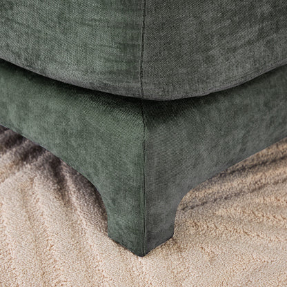 Divano 141.7 Chenille 6 posti con base ergonomica in legno, spugna ad alta resilienza per soggiorno