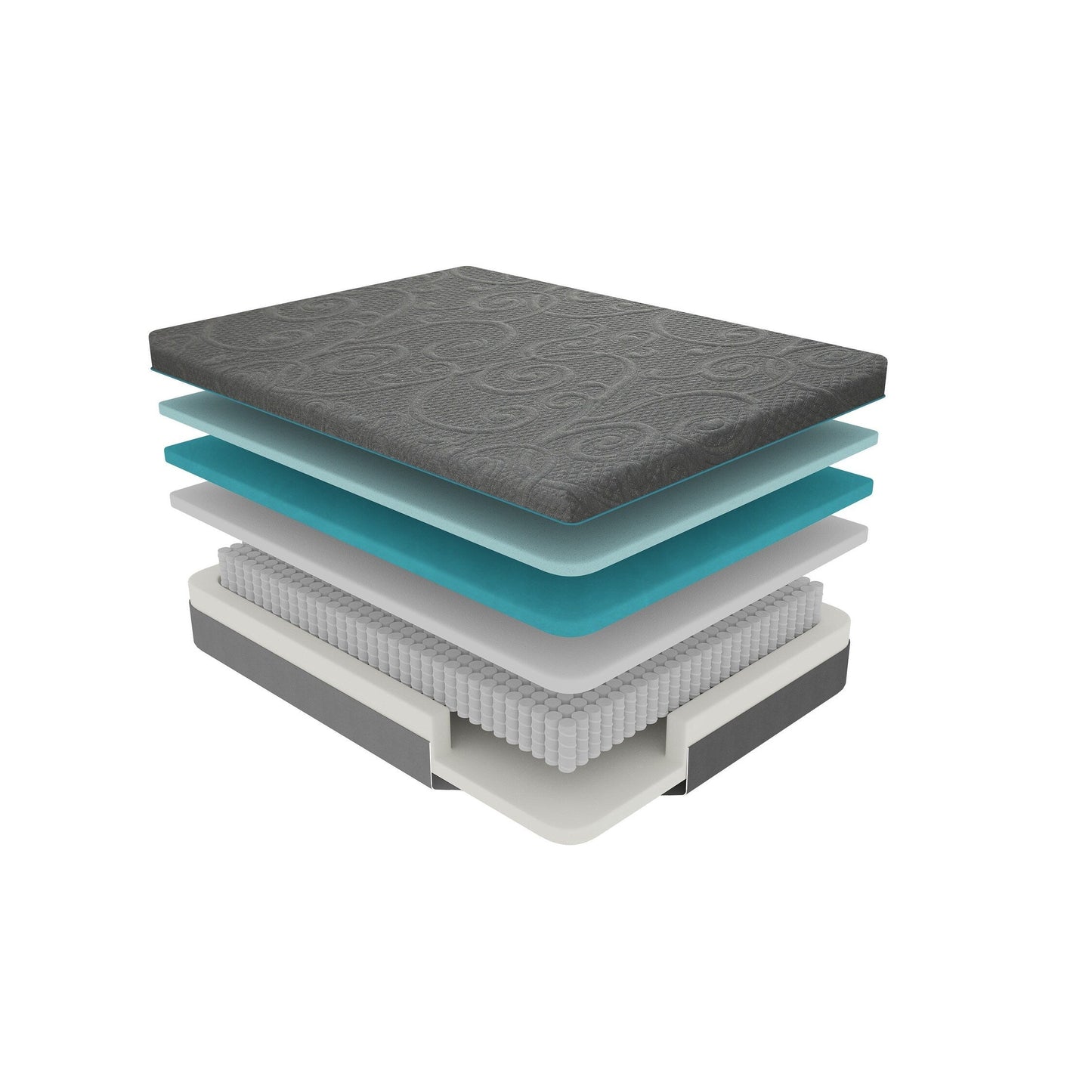 Materasso ibrido in memory foam con infusione di gel per 14 letti, in una scatola