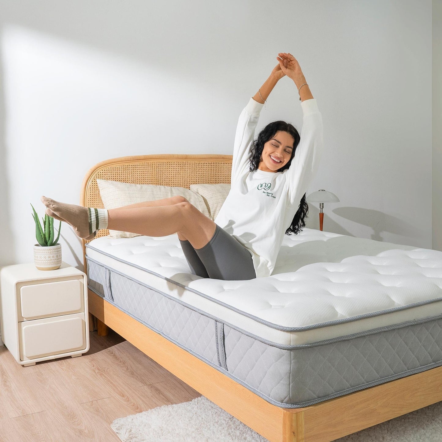 14 Materasso in memory foam traspirante con molle insacchettate