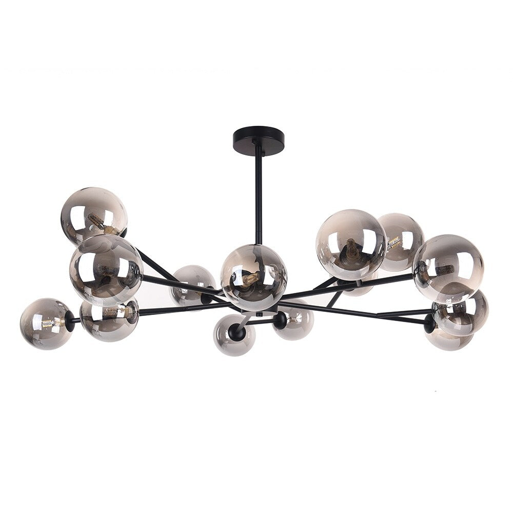 Lampadario a globo in vetro a bolla con 15 luci moderne e lineari Sputnik per isola da cucina