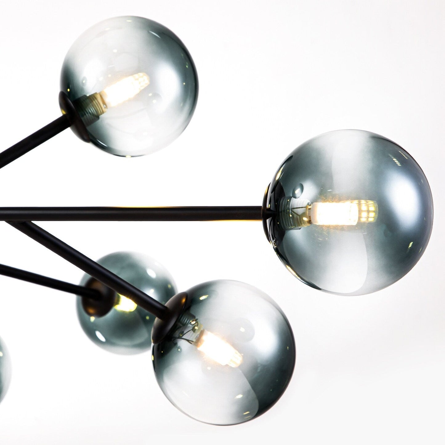 Lampadario a globo in vetro a bolla con 15 luci moderne e lineari Sputnik per isola da cucina