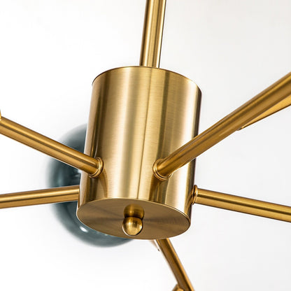 Lampadario a globo in vetro a bolla con 15 luci moderne e lineari Sputnik per isola da cucina