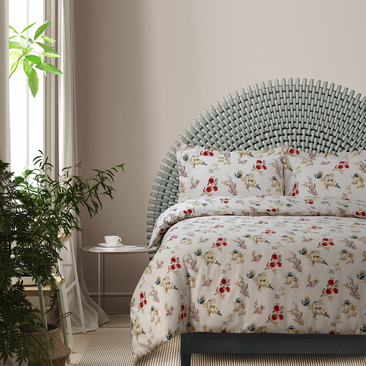 Set copripiumino oversize stampato in morbida flanella di cotone da 170 g/m²
