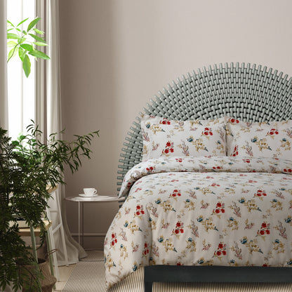 Set copripiumino oversize stampato in morbida flanella di cotone da 170 g/m²