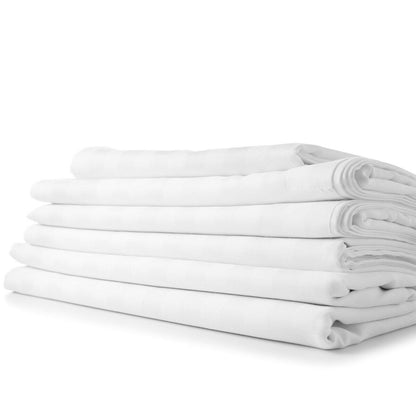 Set di lenzuola a righe in tessuto Bamboo Feel Dobby da 1800 pezzi, tasche profonde, set da 4 pezzi