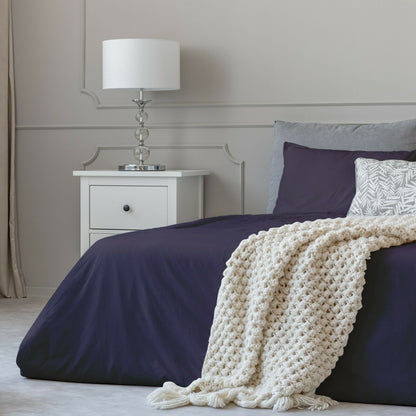 Set di lenzuola in cotone effetto 1800 con federe con tasca profonda, tutte le misure