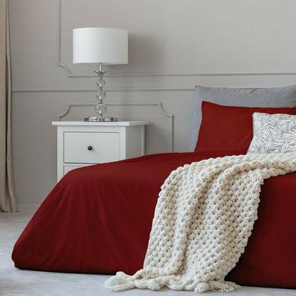 Set di lenzuola in cotone effetto 1800 con federe con tasca profonda, tutte le misure