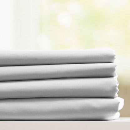 Set di lenzuola in cotone effetto 1800 con federe con tasca profonda, tutte le misure