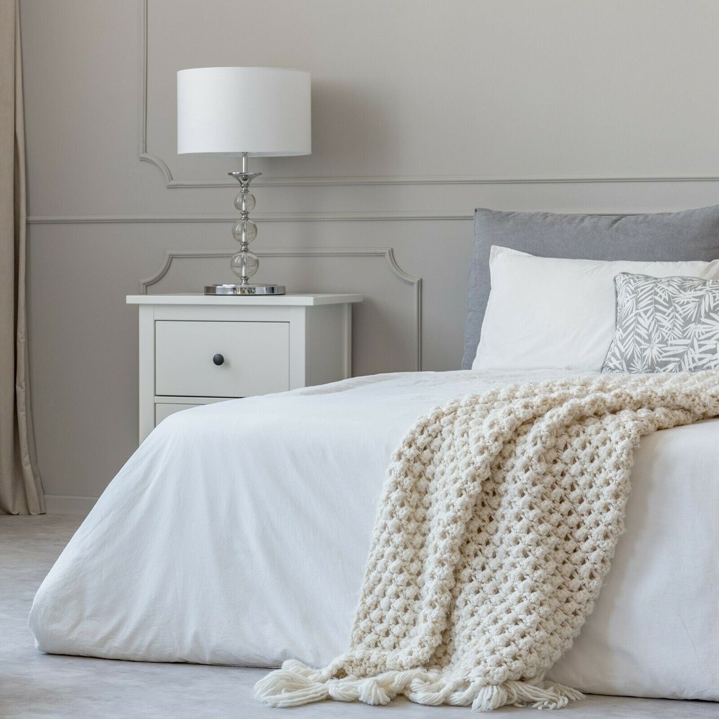 Set di lenzuola in cotone effetto 1800 con federe con tasca profonda, tutte le misure