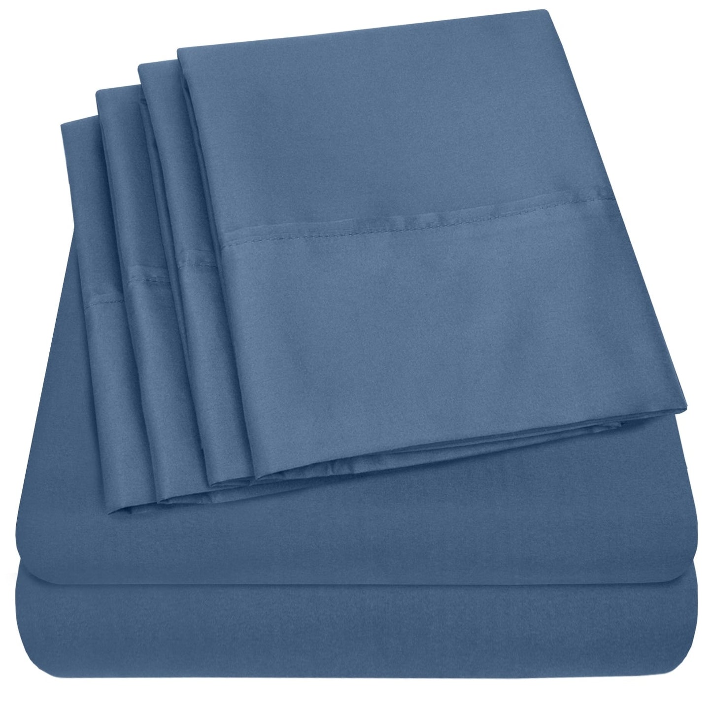 Set di lenzuola extra profonde da 24 tasche, 6 pezzi, serie 1500