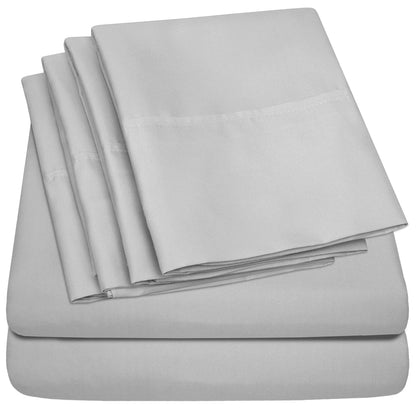 Set di lenzuola extra profonde da 24 tasche, 6 pezzi, serie 1500