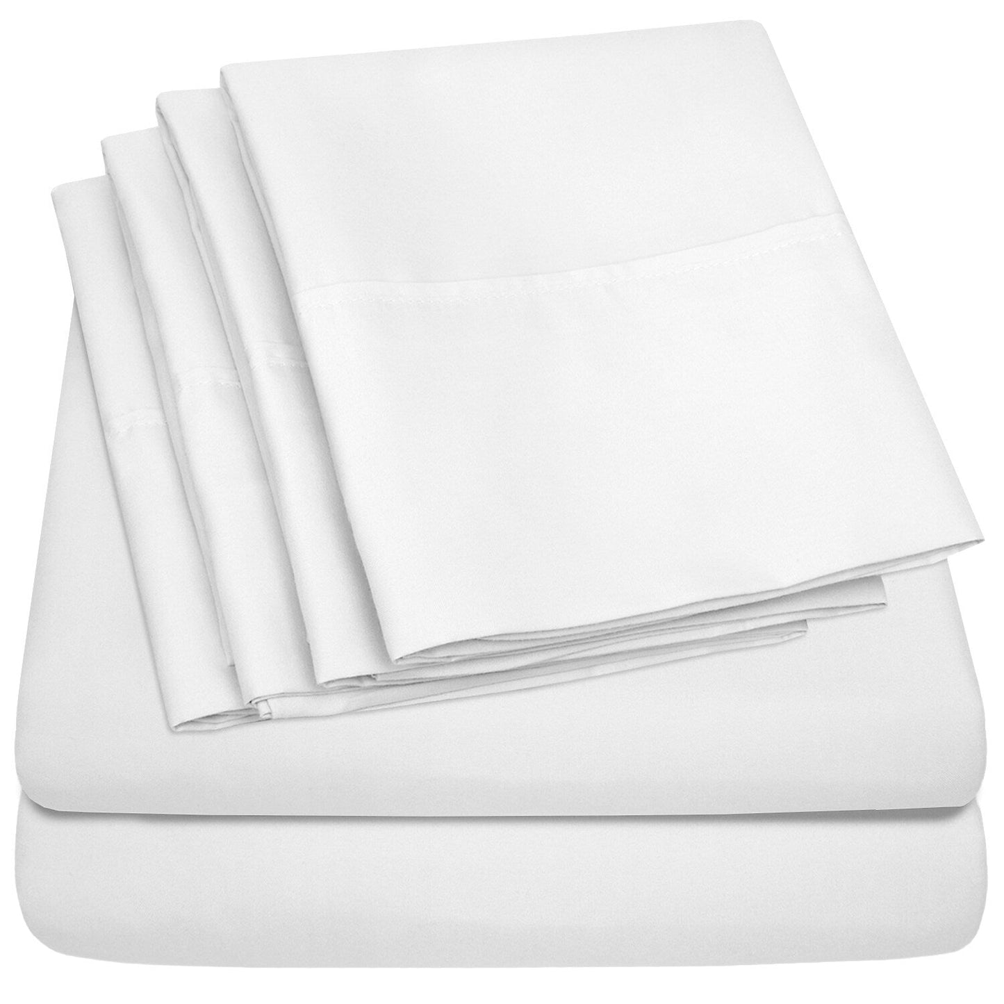 Set di lenzuola extra profonde da 24 tasche, 6 pezzi, serie 1500