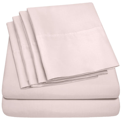Set di lenzuola extra profonde da 24 tasche, 6 pezzi, serie 1500