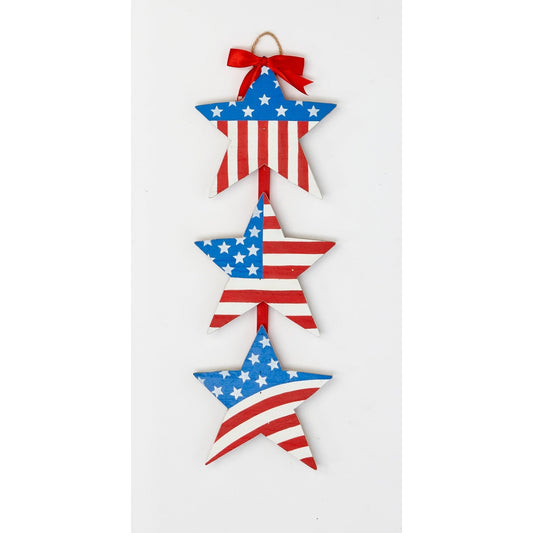 19 Stelle da appendere in legno americano - 19