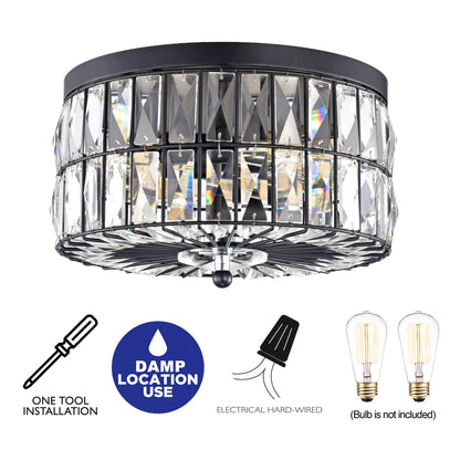 Lampada da soffitto a filo con cristallo a incandescenza a 2 luci C Cattleya