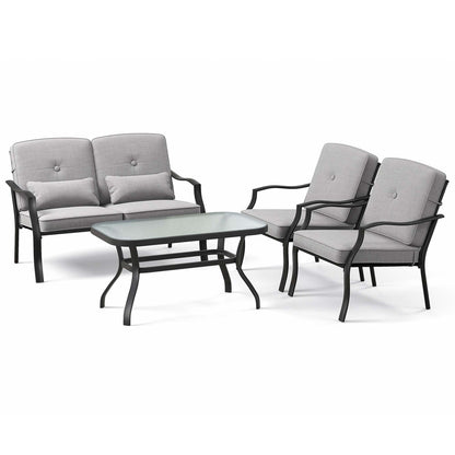 Set di mobili da giardino 2/4 pezzi, divano da conversazione per esterni, tavolo