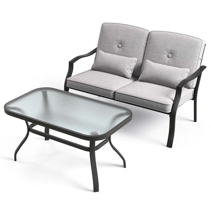 Set di mobili da giardino 2/4 pezzi, divano da conversazione per esterni, tavolo
