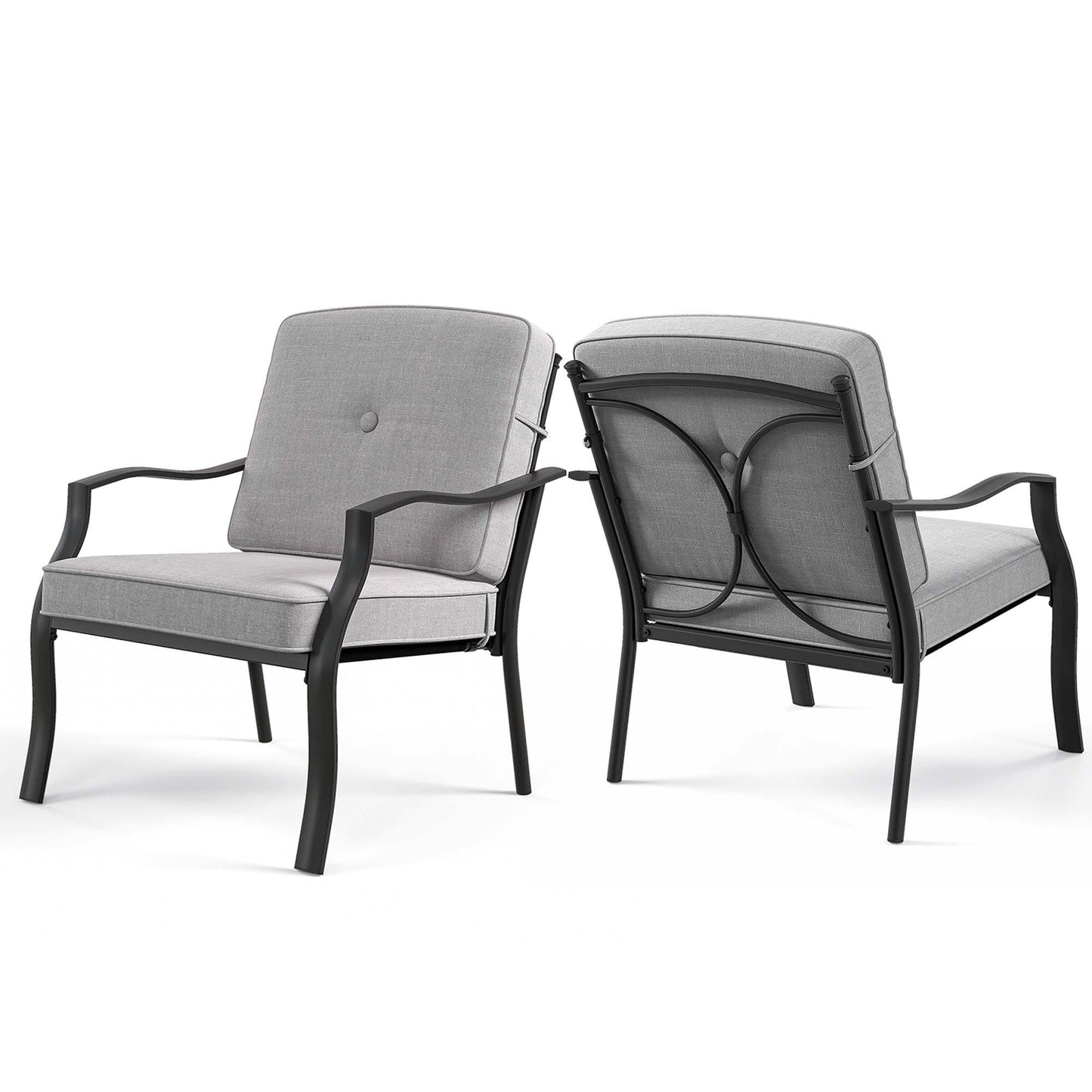 Set di mobili da giardino 2/4 pezzi, divano da conversazione per esterni, tavolo
