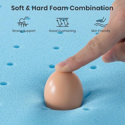 Topper in memory foam gel da 2 pollici, rinfrescante, anti-pressione, per il mal di schiena, CertiPUR
