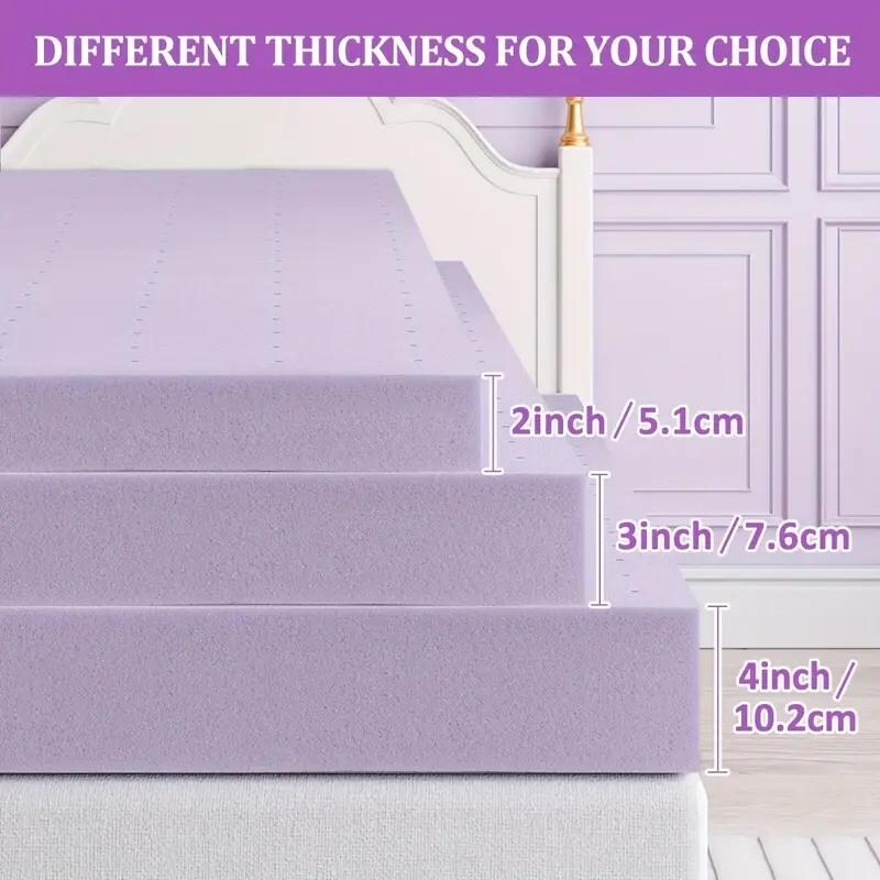 Materasso in memory foam King Firm da 2 pollici, ventilato, rinfrescante, infuso ad alta densità