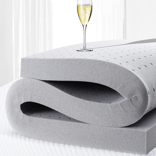 Materasso in memory foam King Gel da 2 pollici, rinfrescante e morbido, anti-pressione, CertiPUR