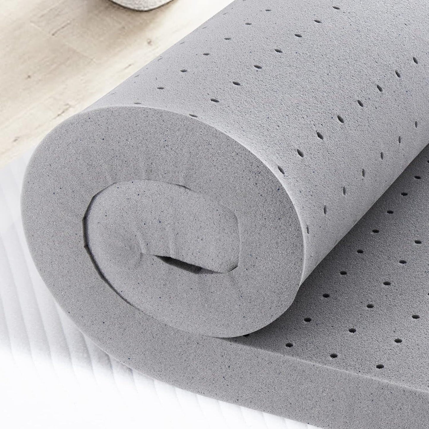Materasso in memory foam King Gel da 2 pollici, rinfrescante e morbido, anti-pressione, CertiPUR