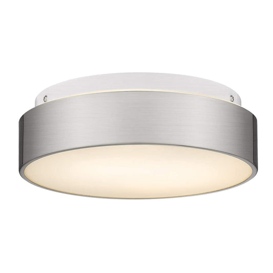 Plafoniera a filo a 2 luci con paralume in vetro smerigliato - 12,0 pollici LX 12,0 pollici WX 3,5 pollici H