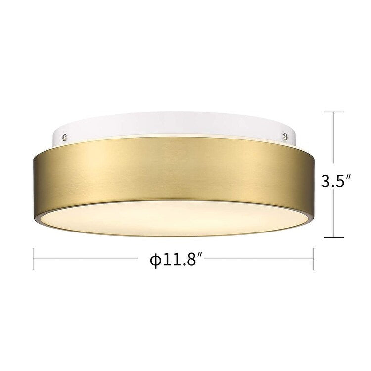 Plafoniera a filo a 2 luci con paralume in vetro smerigliato - 12,0 pollici LX 12,0 pollici WX 3,5 pollici H