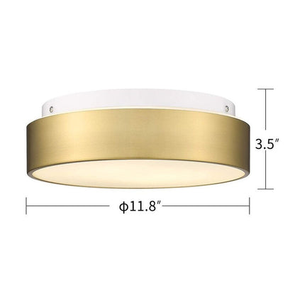 Plafoniera a filo a 2 luci con paralume in vetro smerigliato - 12,0 pollici LX 12,0 pollici WX 3,5 pollici H
