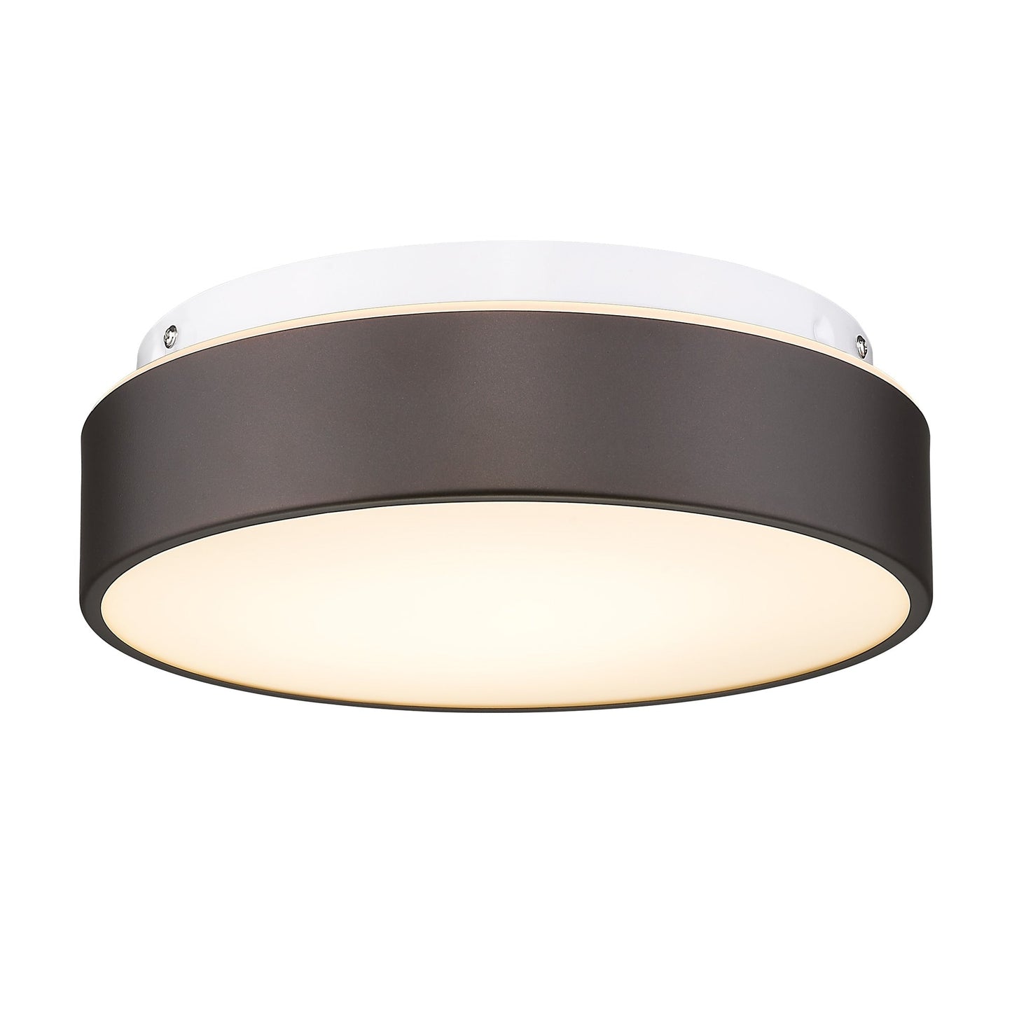 Plafoniera a filo a 2 luci con paralume in vetro smerigliato - 12,0 pollici LX 12,0 pollici WX 3,5 pollici H