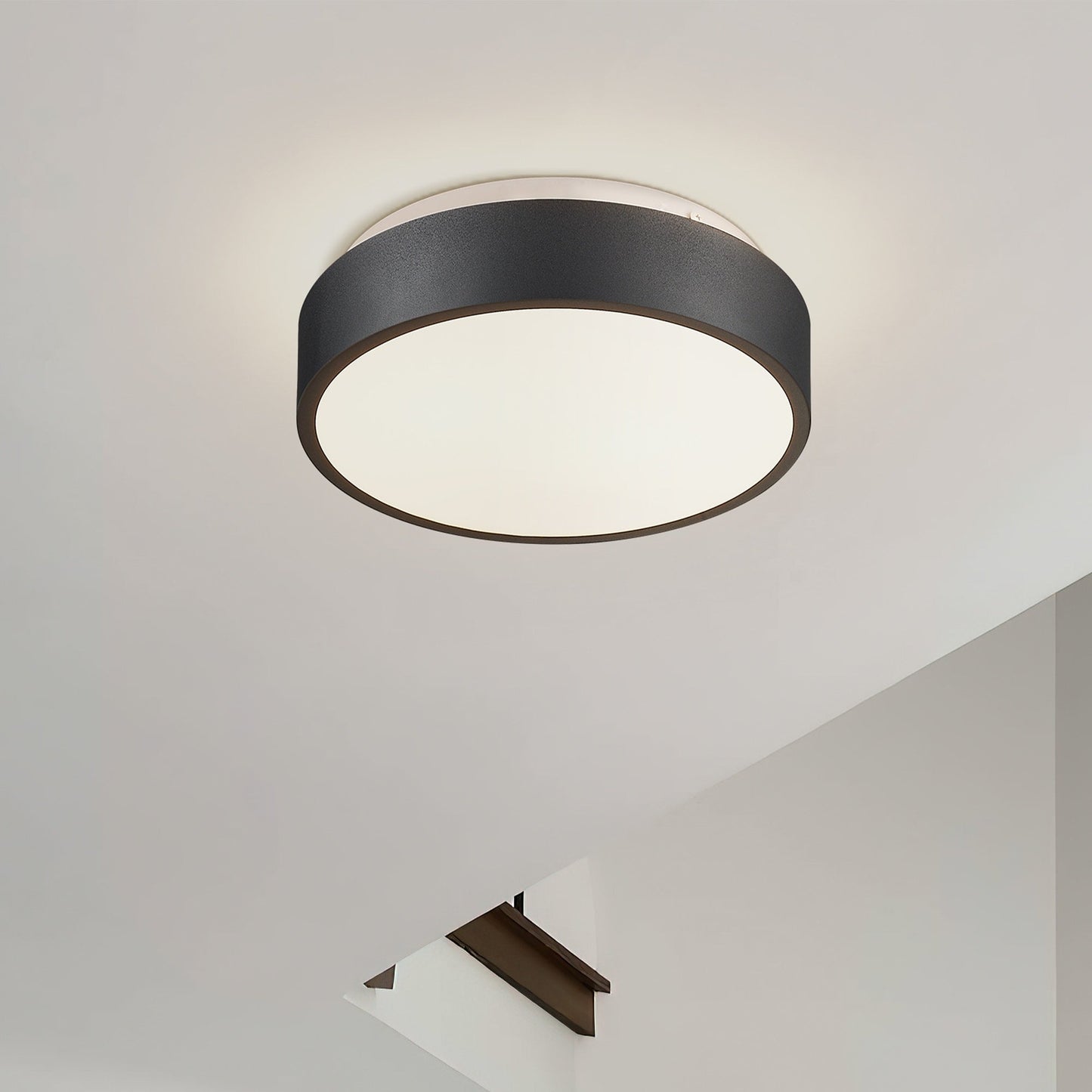 Plafoniera a filo a 2 luci con paralume in vetro smerigliato - 12,0 pollici LX 12,0 pollici WX 3,5 pollici H