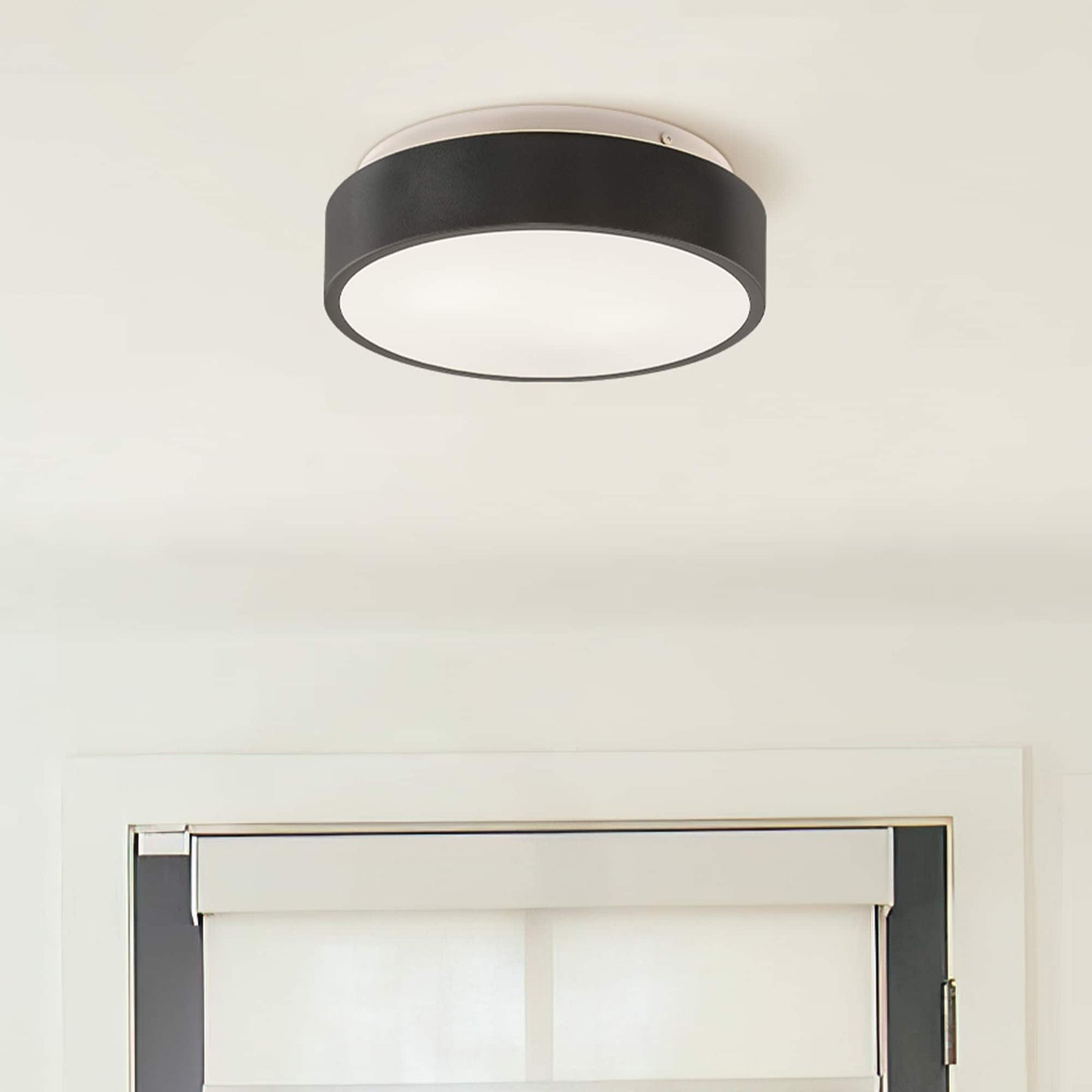 Plafoniera a filo a 2 luci con paralume in vetro smerigliato - 12,0 pollici LX 12,0 pollici WX 3,5 pollici H