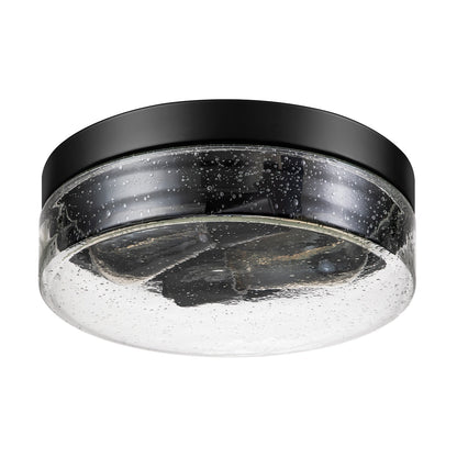 Lampada da soffitto a 2 luci moderna in stile fattoria, con cupola in vetro trasparente con semi/bolle
